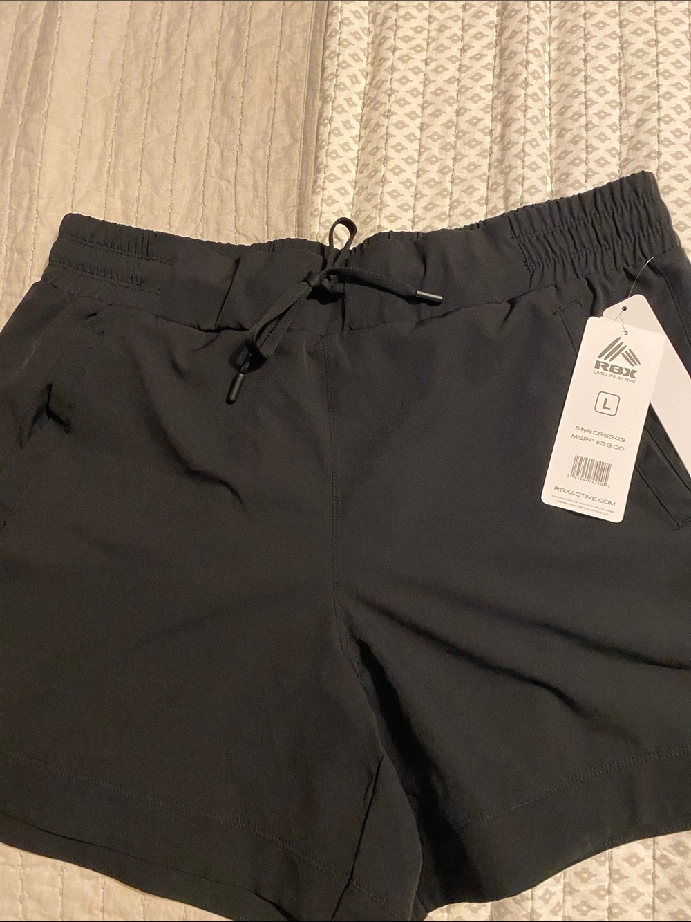 RBX Women's Black Athletic Drawstring Shorts